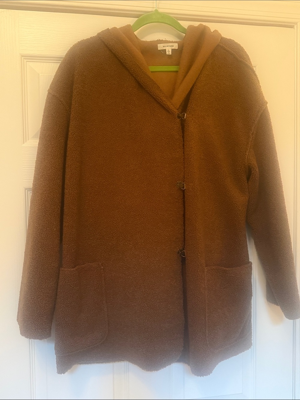 Max Studio Hooded Teddy Jacket in Brown - never worn.